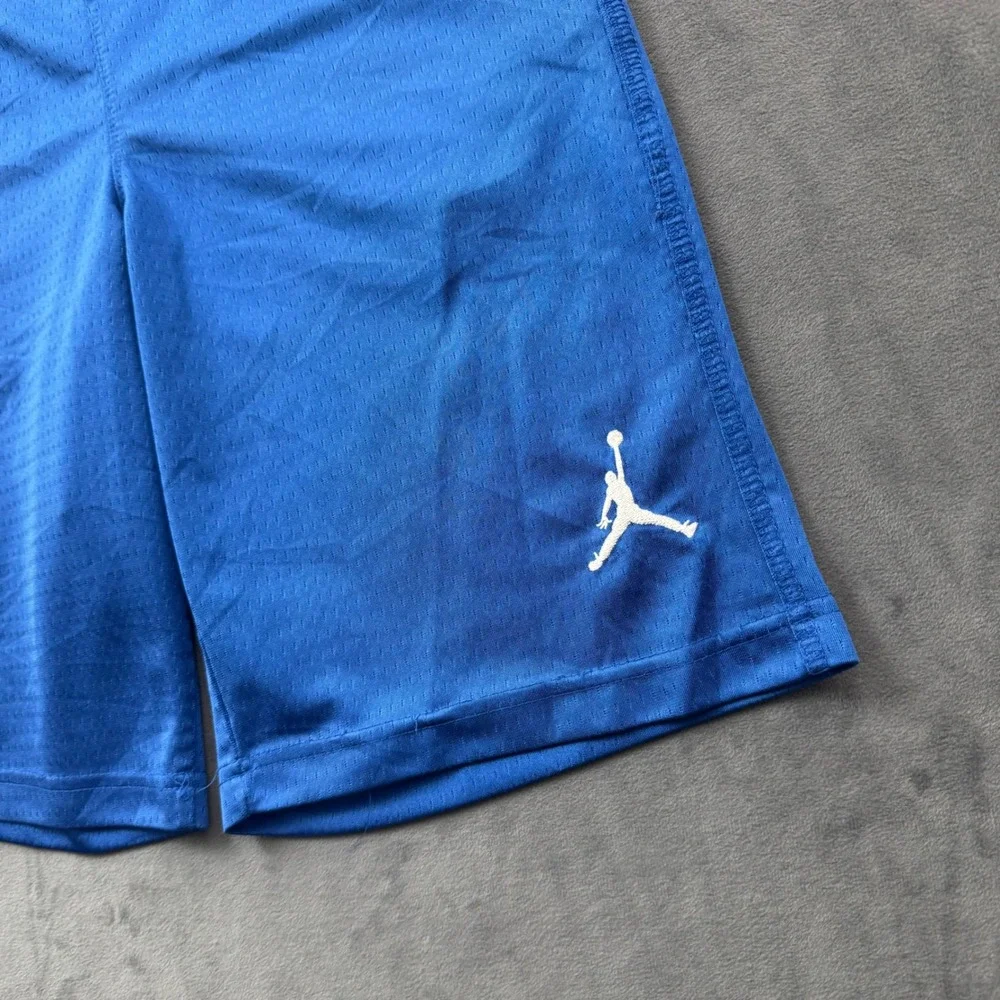 Jordan Mens Basketball Shorts Royal Blue Mesh Jumpman Athletic Gym L